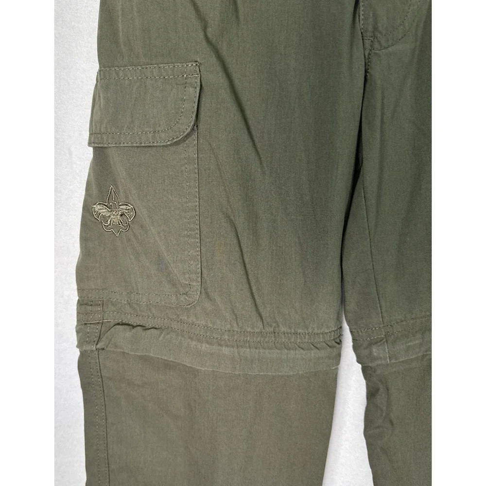 BSA Boy Scouts Switchback Convertible Pants Youth Size 8 Adjustable Waist